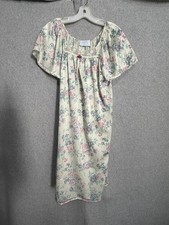 Vintage Ashley Taylor Gown Womens Large Floral Satin Lace Chemise Nightgown