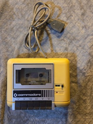 Commodore 64 C2N Datasette Cassette Tape Player Untested AsIs clean vintage 1980