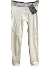 Nike Pro Big Kids' Boys Small Full-Length Training Tights BV3516-100 White