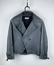 TOAST real Butter soft LEATHER JACKET - Elephant Grey - fitted - Women’s uk 10