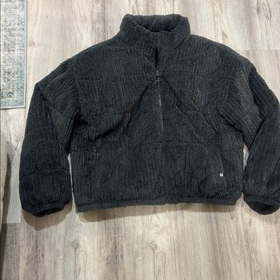 The American Outdoorsman bomber gray faux sherpa Fleece Zip-Up Jacket size large