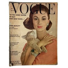 Vogue Magazine January 15, 1962 Wilhelmina Cooper by Karen Radkai GD Interior
