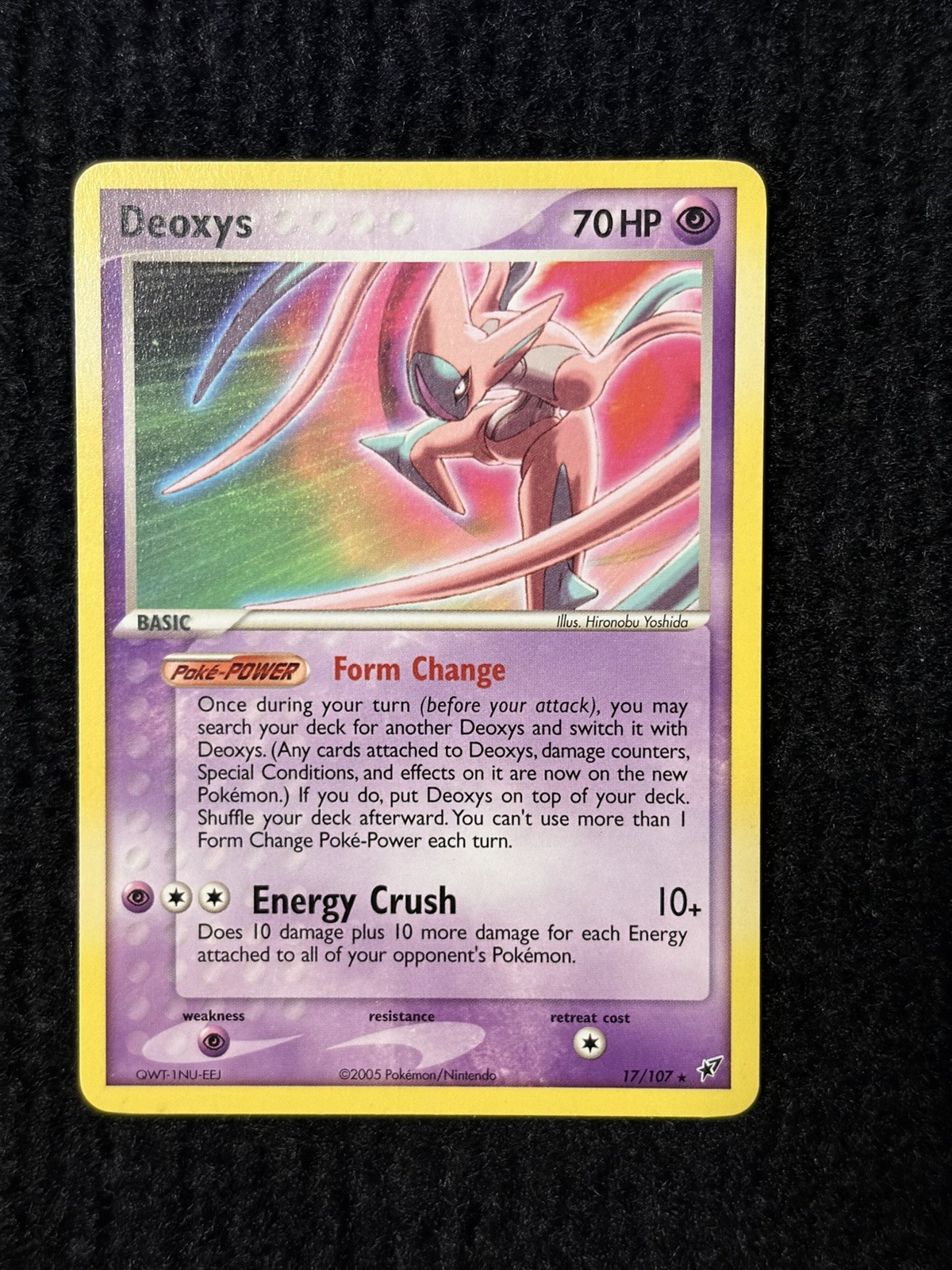 Deoxys (Attack Forme) Rare EX Deoxys 17/107 NM Pokemon Card