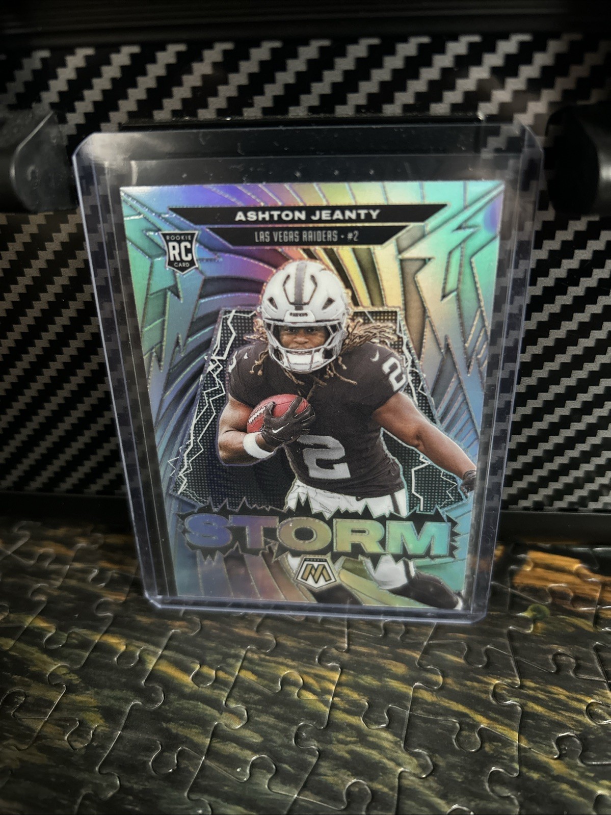 2025 Panini Mosaic #4 Ashton Jeanty Storm Mosaic Silver