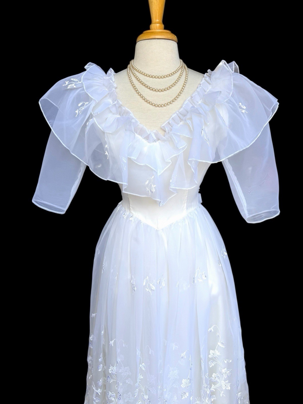 VTG GUNNE SAX Romantic RENAISSANCE Bridal Collec Embroidered floral lace dress 5