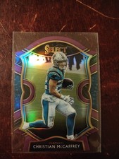 2020 Panini Select Concourse Christian McCaffrey #7 Purple Prizm Die-Cut