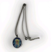 Elsa Pendant Necklace JCM DISNEY Silver Tone 14  W/ 2  Extender