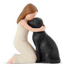 Love My Black Dog Figurines Statues, Black Dog Angel Friendship Remembrance G...