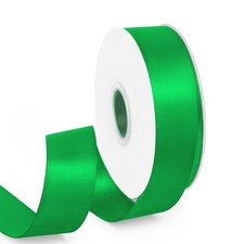 Double Faced Green Polyester Satin Ribbon 1 Inch x 25 Yards Crafts Floral