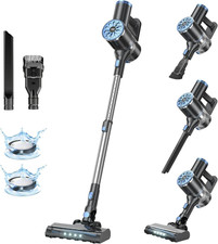 Cordless Vacuum Cleaner with Self-Standing, LED Screen Stick Black