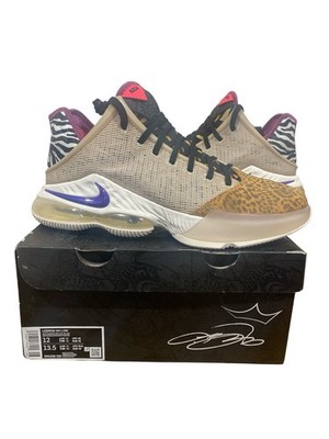 Nike Lebron XIX Low Men's Size 12  Rattan/Dark Iris-Sail-Black DM1058-200