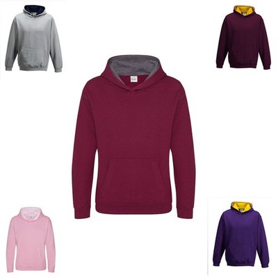 Just Hoods Kinder Kapuzenpullover Varsity Hoodie Kapuzen Sweatshirt Pulli