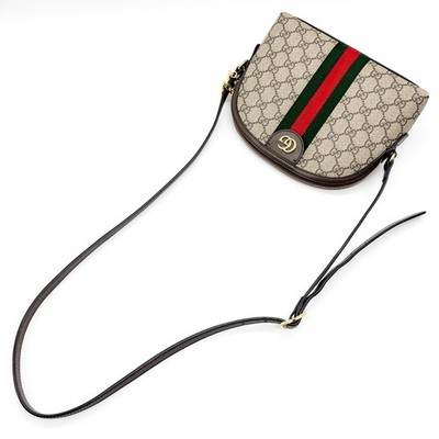 GUCCI Ophidia GG Supreme Shoulder Bag 499621 Sherry Leather Beige