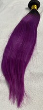 PURPLE 16  100 Human Hair Straight Extension, Incredible Purple Ombr  Color