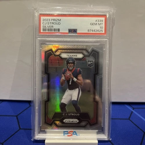 CJ Stroud Rookie Silver Prizm PSA 10 2023 Panini RC #339 Texans 🔥
