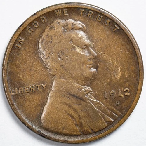 1912-S Lincoln Wheat Penny San Francisco Mint Fine (F)