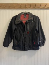 The North Face Hyvent Nylon Shell Jacket Black Red Kids M 10/12