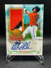 Ethan Anderson Patch Auto /10 2025 Boys Of Summer Baltimore Orioles