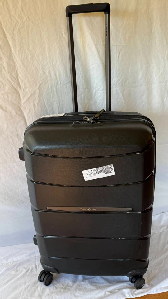 Equipaje giratorio Samsonite Outline Pro 25" lado duro medio check-in TSA negro $480 Foto 3 de 4