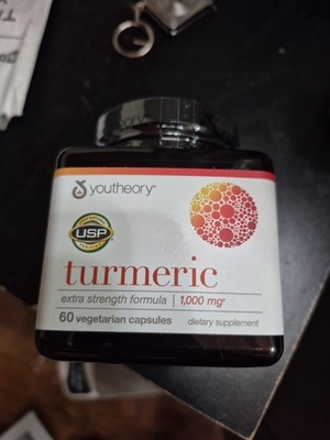 Youtheory Turmeric Extra Strength Formula- 1000 mg- 60 Veg. Exp. 01/2027 S16