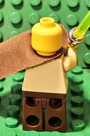 Lego Star Wars Minifigure Qui-Gon Jinn Jedi Sw0027 from Sets 7121 7171 7101 7204