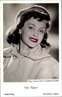 Ak Schauspielerin Inge Egger, Portrait - 3929543