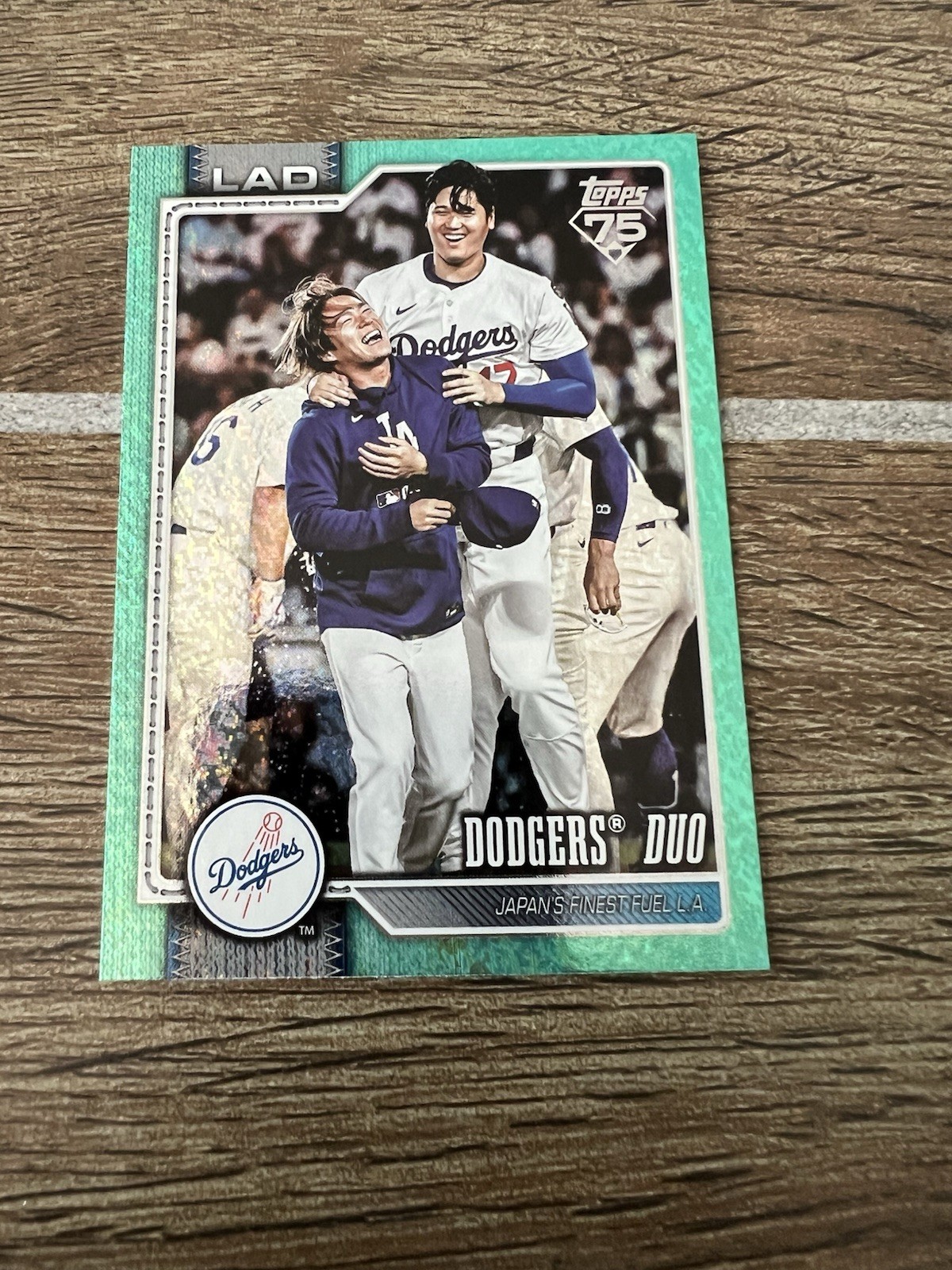 2026 Topps Shohei Ohtani Yamamoto Aqua Rainbow SP Dodgers Duo #265 
