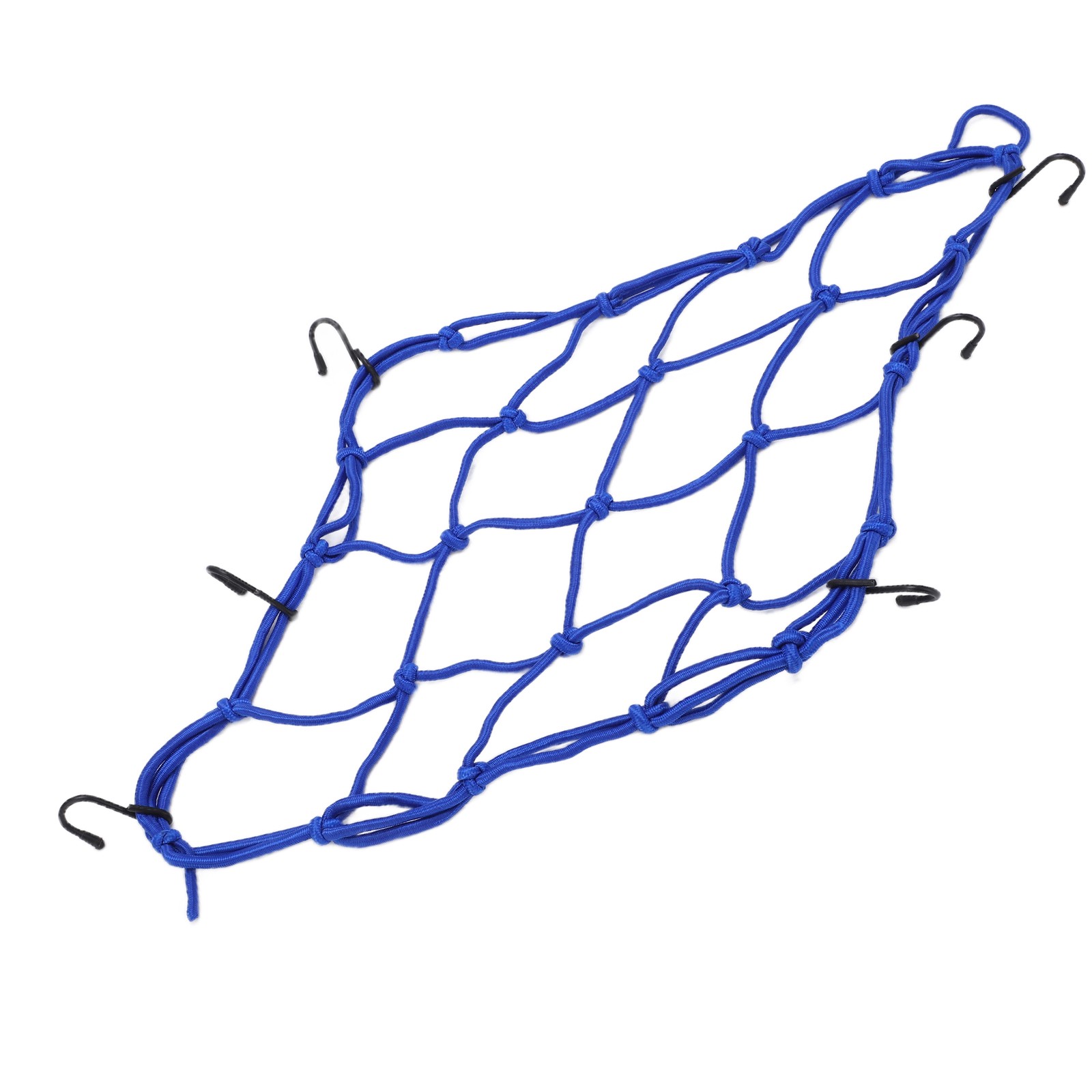 (Blue)Cargo Net Nylon Tough Elastic Luggage Net With Hooks For Road Mountai BL