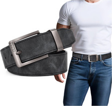 Mens Belts for Jeans Soft Comfortable Lightweight PU Leather Work Belts for Me