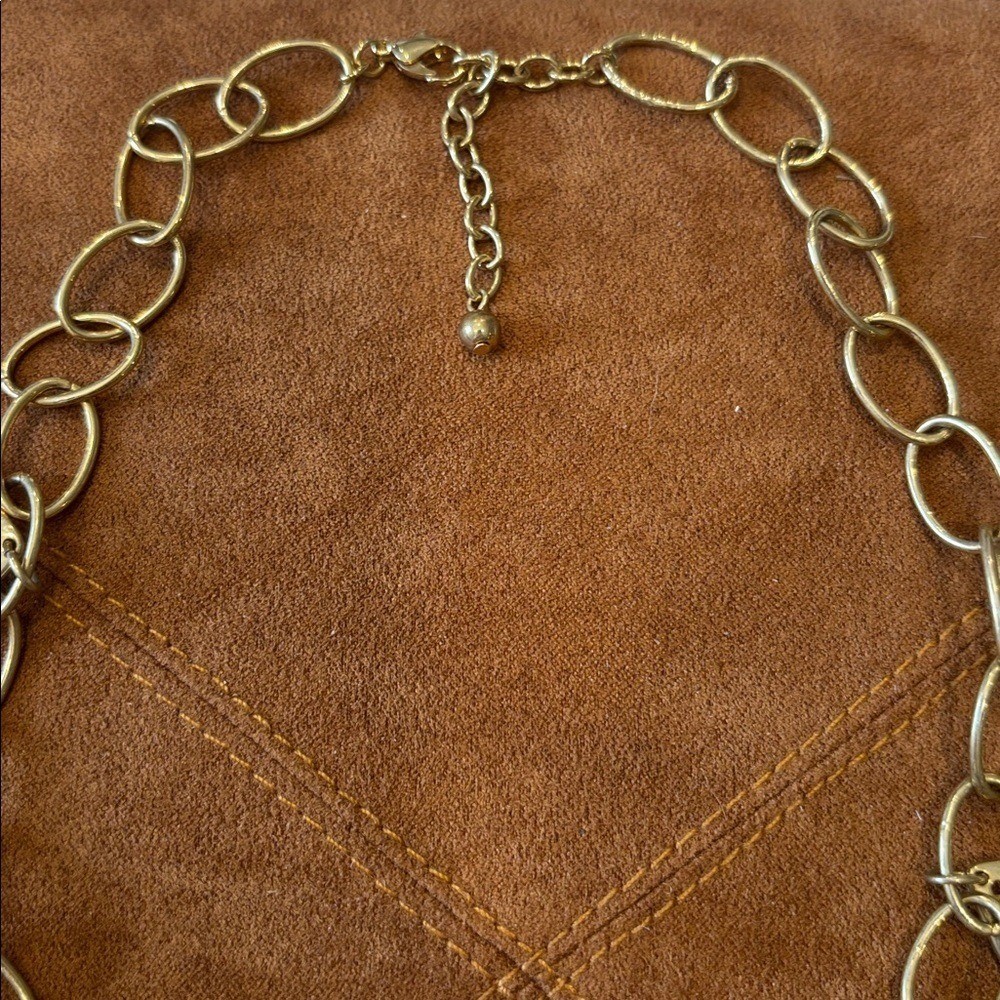 Gold Statement Necklace by Cache - image 3