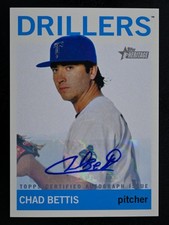 2013 Topps Heritage Minor League #ROA-CB Chad Bettis Real One AUTO Drillers
