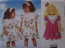 4459 Vintage Butterick Sewing Pattern Little Girls BRYAN Fancy Dress Party OOP