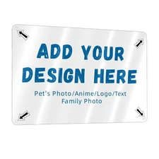 Custom Printed Sign Metal Plaque Personalized with Your Logo Image TEXT
