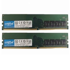 Crucial 2x 16GB 1RX8 PC4-2400T DDR4 19200MHz 288Pin UDIMM Desktop Memory RAM