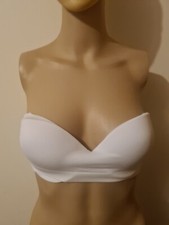 H&M Bra Padded Strapless Seamless White 34C BNWT Freepost
