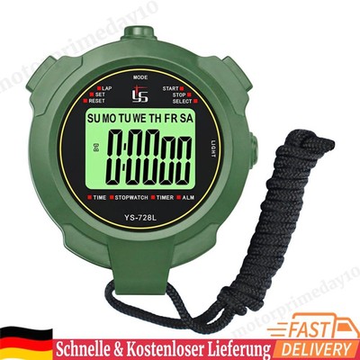 Digitale Stoppuhr, Trainings-Timer, tragbare Sport-Lauf-Chronograph-Stoppuhr