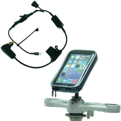 DIN Powered Stem Bike Mount for Honda Blackbird/Kawasaki fits iPhone 13 PRO MAX - 第 1/10 張圖片