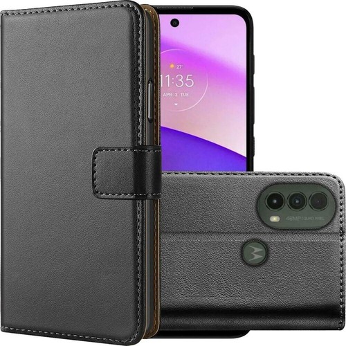 Custodia Portafoglio In PU Pelle Con Magnete Per Motorola E20/E30/E40, Design Lupo, Marrone