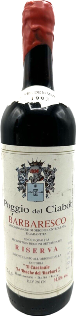 Barbaresco Riserva Vino Rosso 1993 Poggio del Ciabot 75cl 14 5%