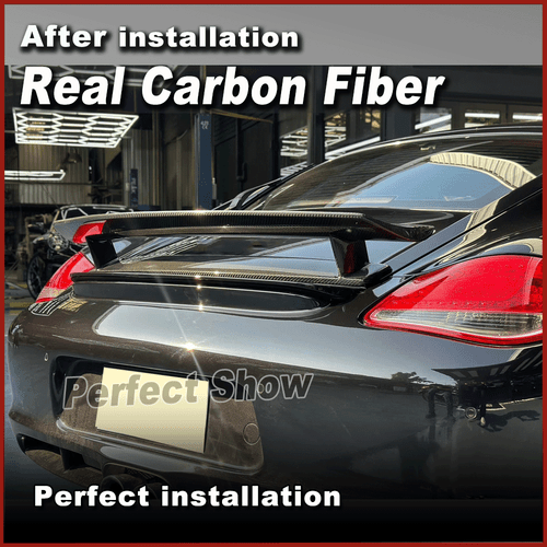 For Porsche Cayman 987 Coupe 05-12 Real REAL Carbon Rear Trunk Spoiler Wing Lip - Picture 4 of 12
