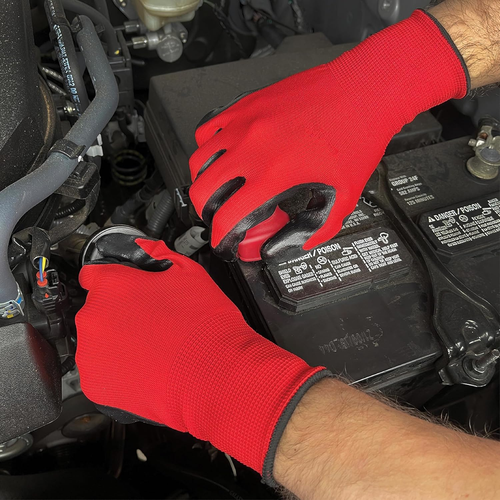 General Purpose Nitrile Coated Work Gloves Size Large Nitrile All Purpose Gloves - Picture 6 of 8
