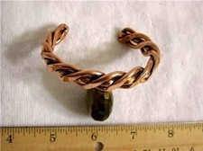 Copper solid all natural bracelet braided style adjustable 1/2 inch wide