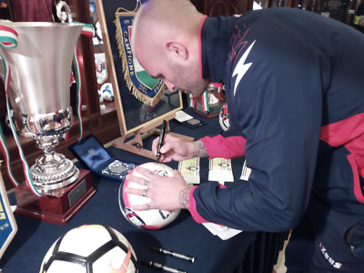 Ballon De Foot Crotone – Série A TIM – Autographes Zenga, Cordaz, Trotta, Budimir Et Autres