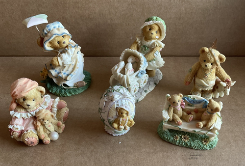 Lot of 6 Cherished Teddies Springtime Theme Read Description