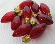 LOT of Incandescent C9 Transparent Christmas Light Bulbs 7w 120v Events U-PICK