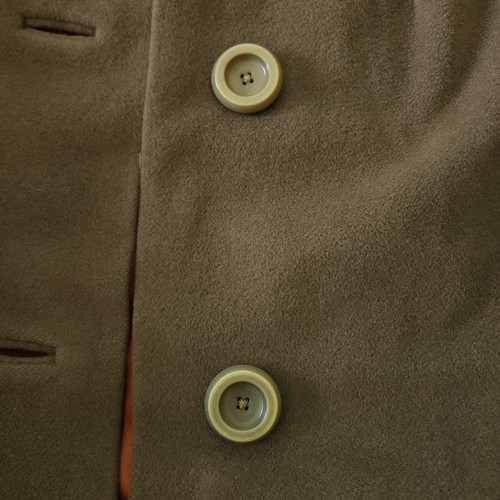 Vintage 1950s Green Wool Swing Coat Real Fur Collar ILGWU Union Made USA - Picture 8 of 22