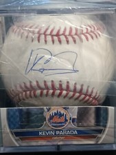 KEVIN PARADA New York Mets Signed OML Baseball-Beckett Witness Certified