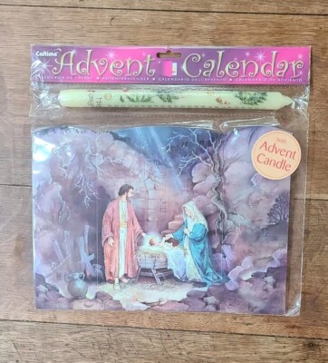 NEW Holy Family Christmas Advent Calendar and Advent Candle Sealed Caltime