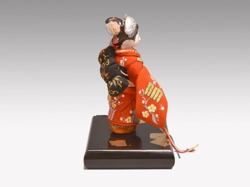 Vintage Japanese Doll early Showa era Japanese doll Kimono W/B 11cm Kamuro Doll - Imagen 6 de 7