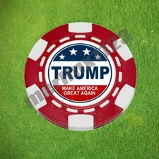 Trump MAGA Make America Great Again 47 45 Poker Chip Golf Ball Marker Card Guard